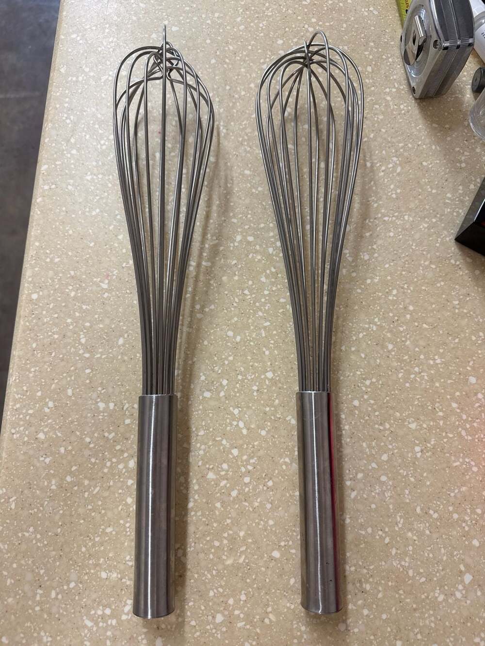 Set of 2. 16-Inch Stainless Steel Heavy Duty French Whip Commercial Whisk